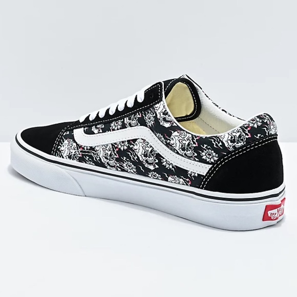 VANS | Old Skool Flash Skulls Black & Multi Skate Shoes - Picture 9 of 10
